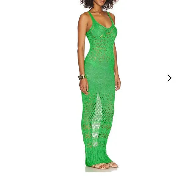 NWOT Revolve Beach Riot Tracy Dress in Island Green Swim Coverup - Picture 2 of 8